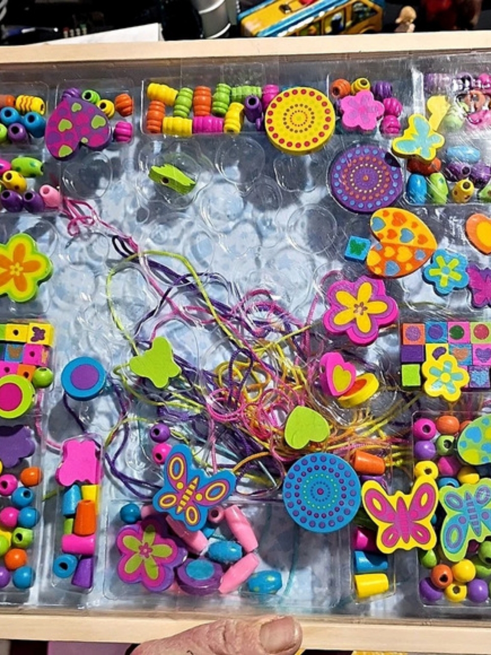 Melissa & Doug Created by Me! Bead Bouquet Wooden Bead Kit Craft Kit Multicolor